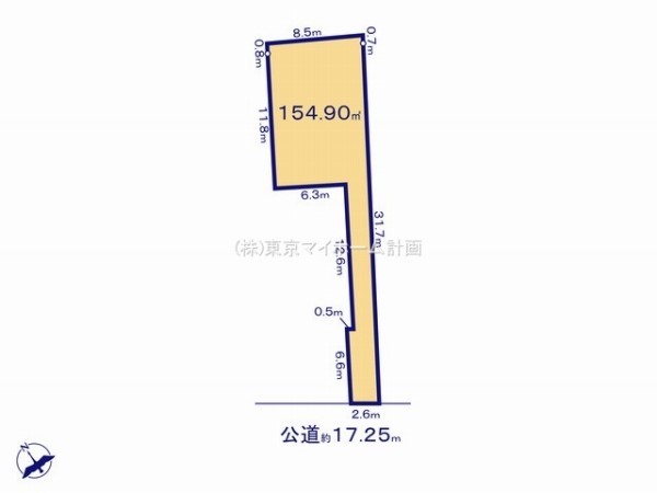 武蔵野市関前4丁目　建築条件無売地　5980万円　A区画