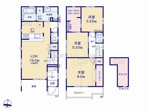 東村山市恩多町5丁目　新築一戸建て　3930万円　1号棟