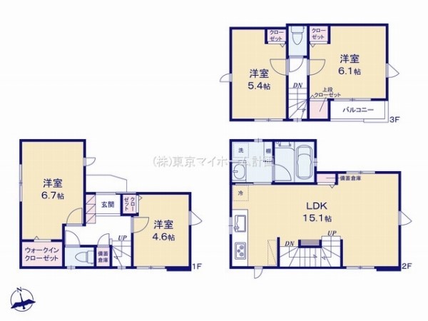 国分寺市東恋ヶ窪4丁目　新築一戸建て　4680万円　B号棟