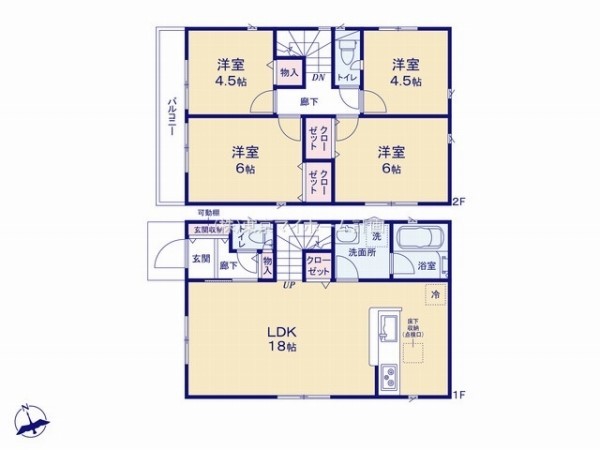 小平市上水新町2丁目　新築一戸建て　4080万円　5号棟