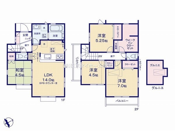 国立市谷保　新築一戸建て　4980万円　6号棟