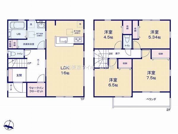 東村山市廻田町1丁目　新築一戸建て　4180万円　5号棟
