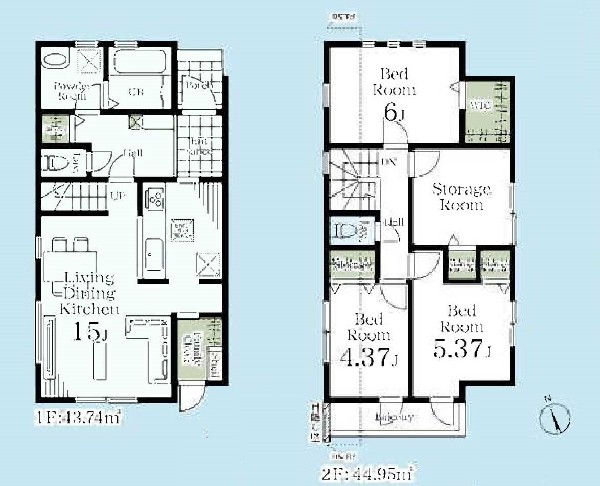 府中市新町1丁目　新築一戸建て　5480万円　1号棟
