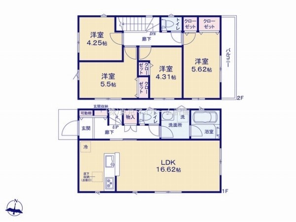 調布市深大寺北町4丁目　新築一戸建て　5390万円　4号棟