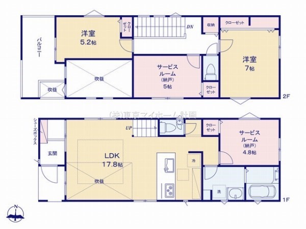国分寺市東元町1丁目　新築一戸建て　6780万円　1号棟