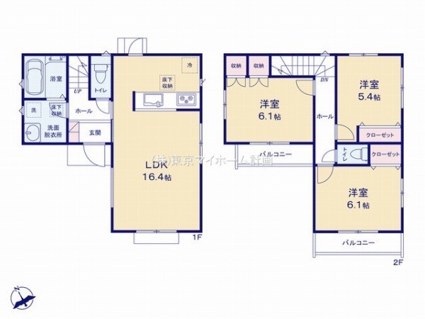 調布市上石原1丁目　新築一戸建て　6880万円　1号棟
