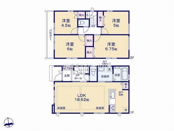 小金井市貫井北町2丁目　新築一戸建て　6990万円　1号棟